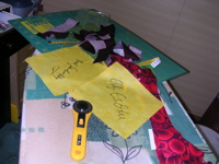 Zuschnitt Autogramme